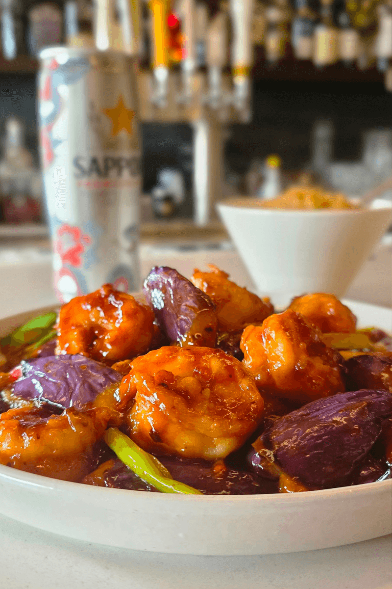 Eggplant with Shrimp & Garlic Sauce
