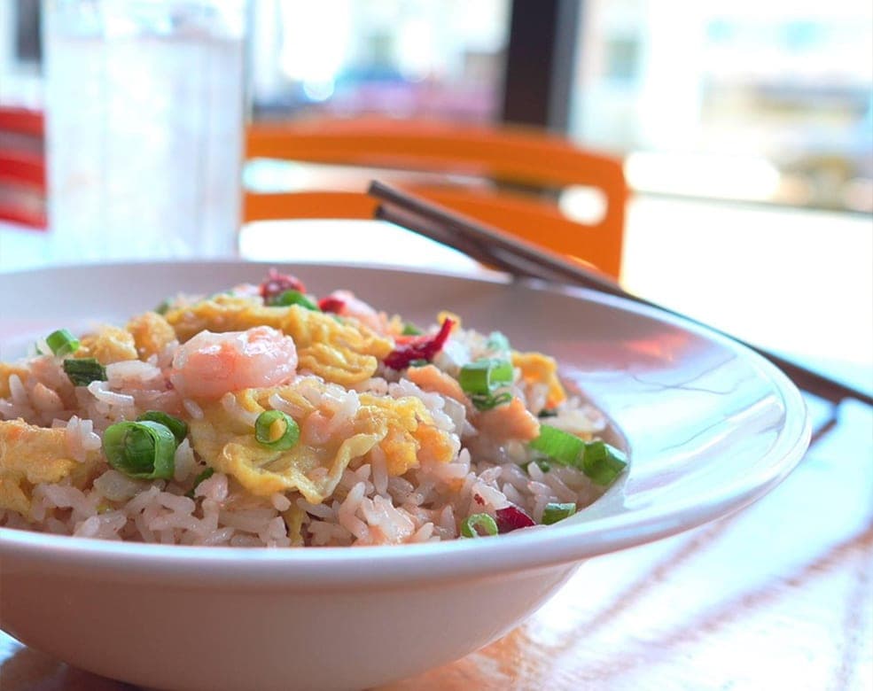A freshly prepared Lotus entrée